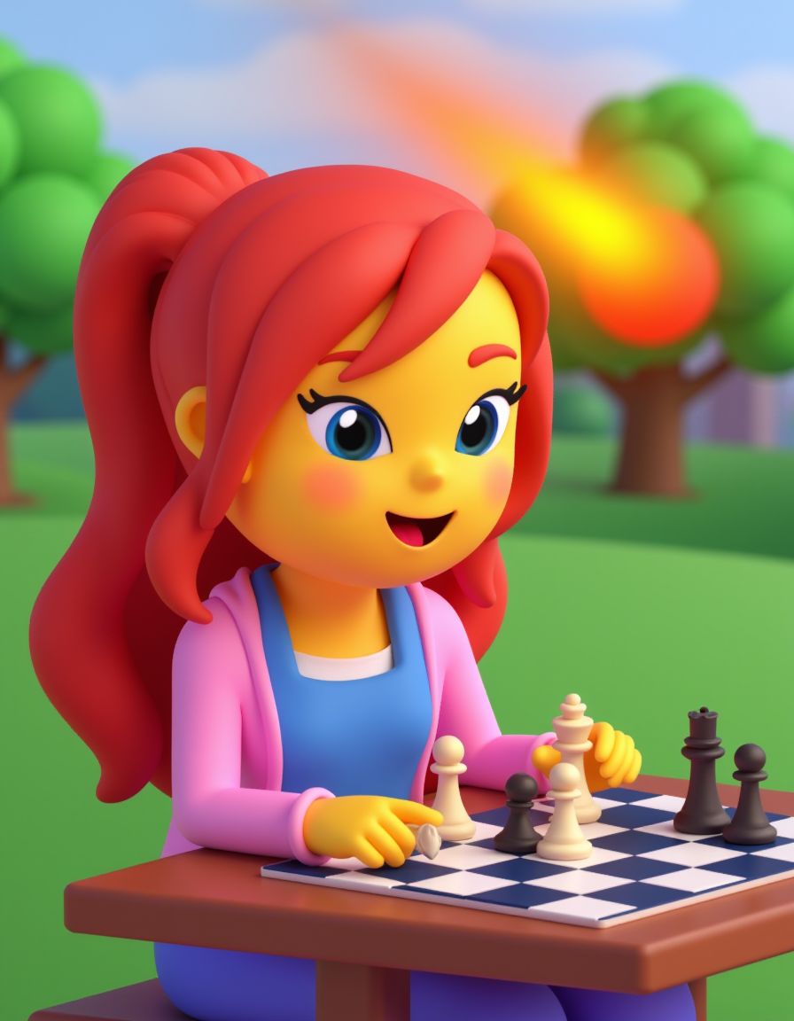 00026-20241215114059-7798-emoji woman with red hair, playing chess at the park, bomb going off in the background  _lora_ms-fluentui_emoji_flux_lora_1_.jpg